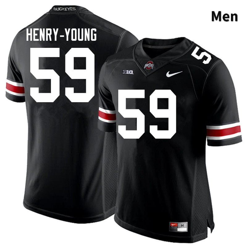 Ohio State Buckeyes Darrion Henry-Young Men's #59 Black Authentic Stitched College Football Jersey
